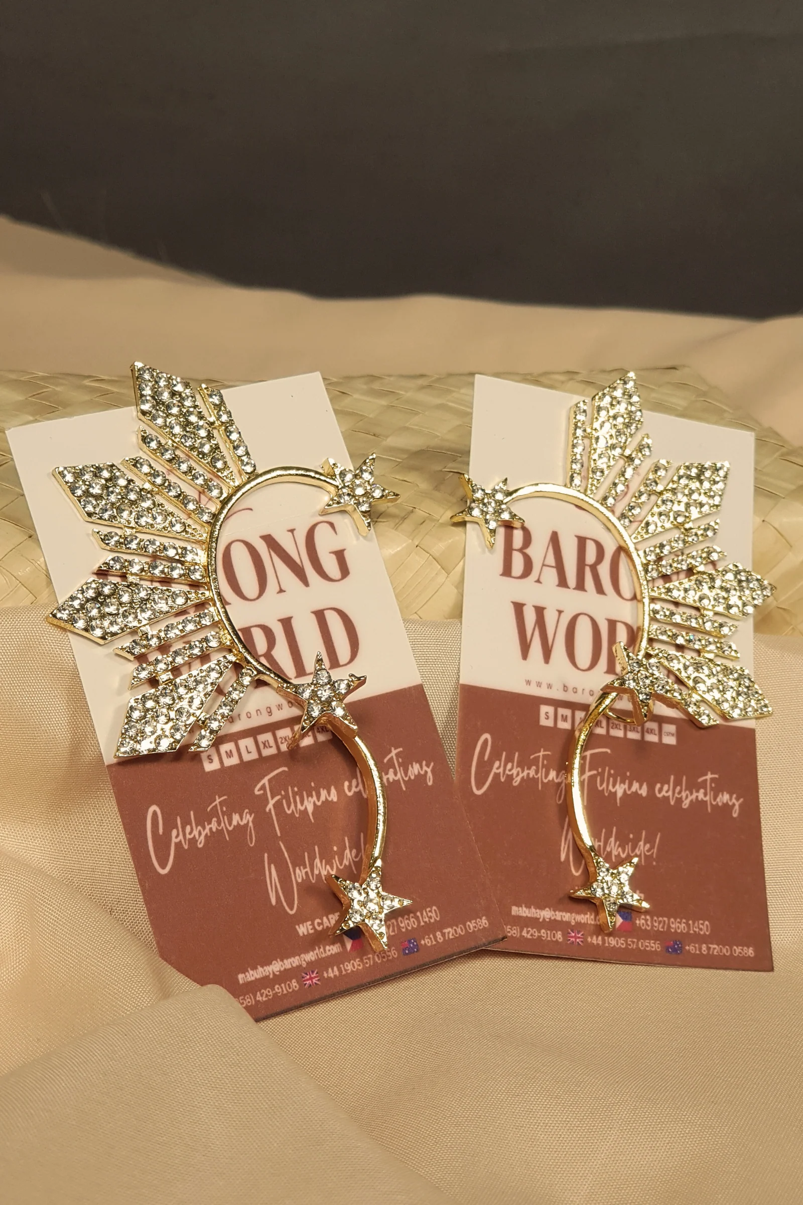 3-Star & Sun Inspired Ear Cuff Sun | Philippine Accessory - Image 3