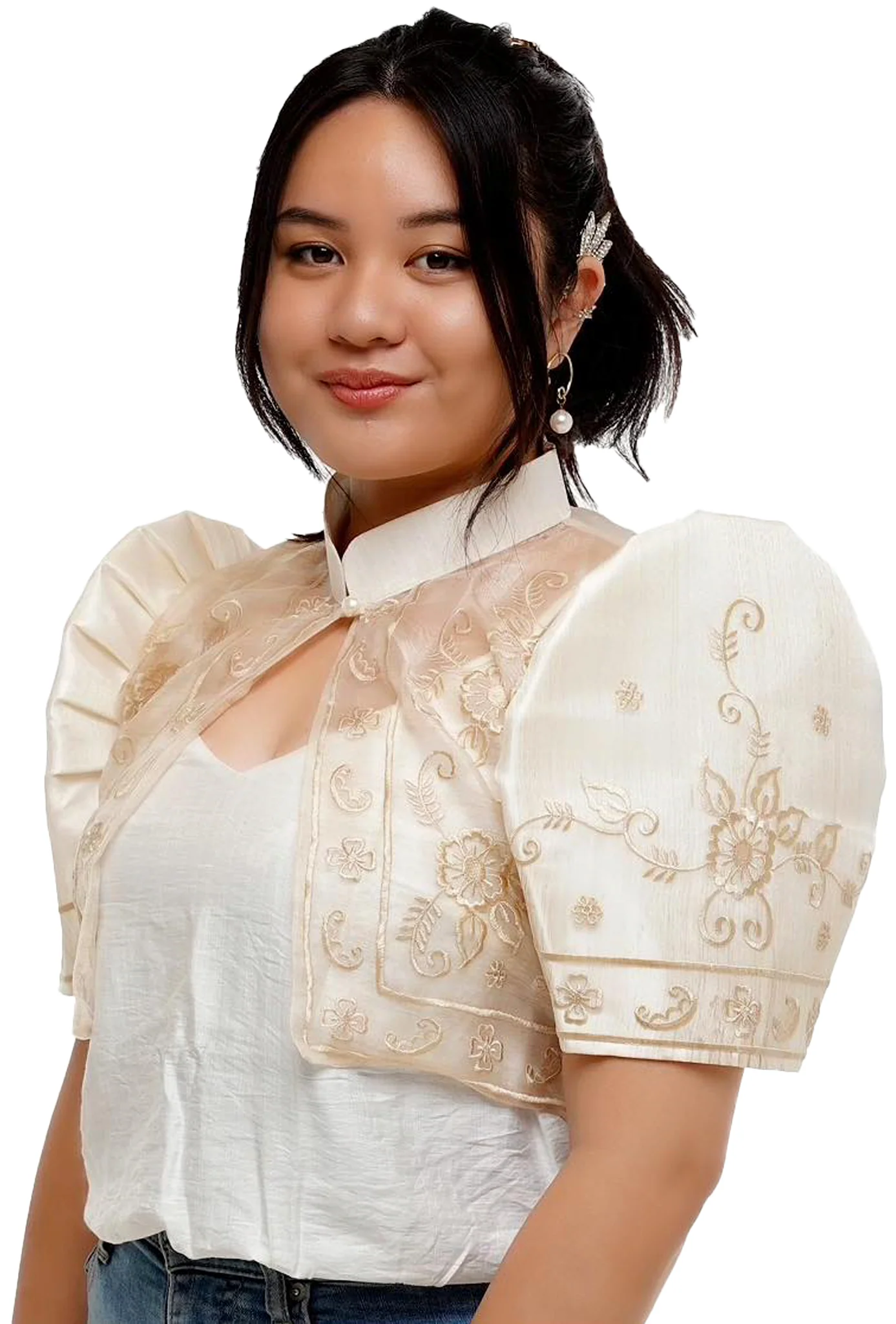 Organza Classic Premium Filipiniana Bolero - LJM004 - Image 3