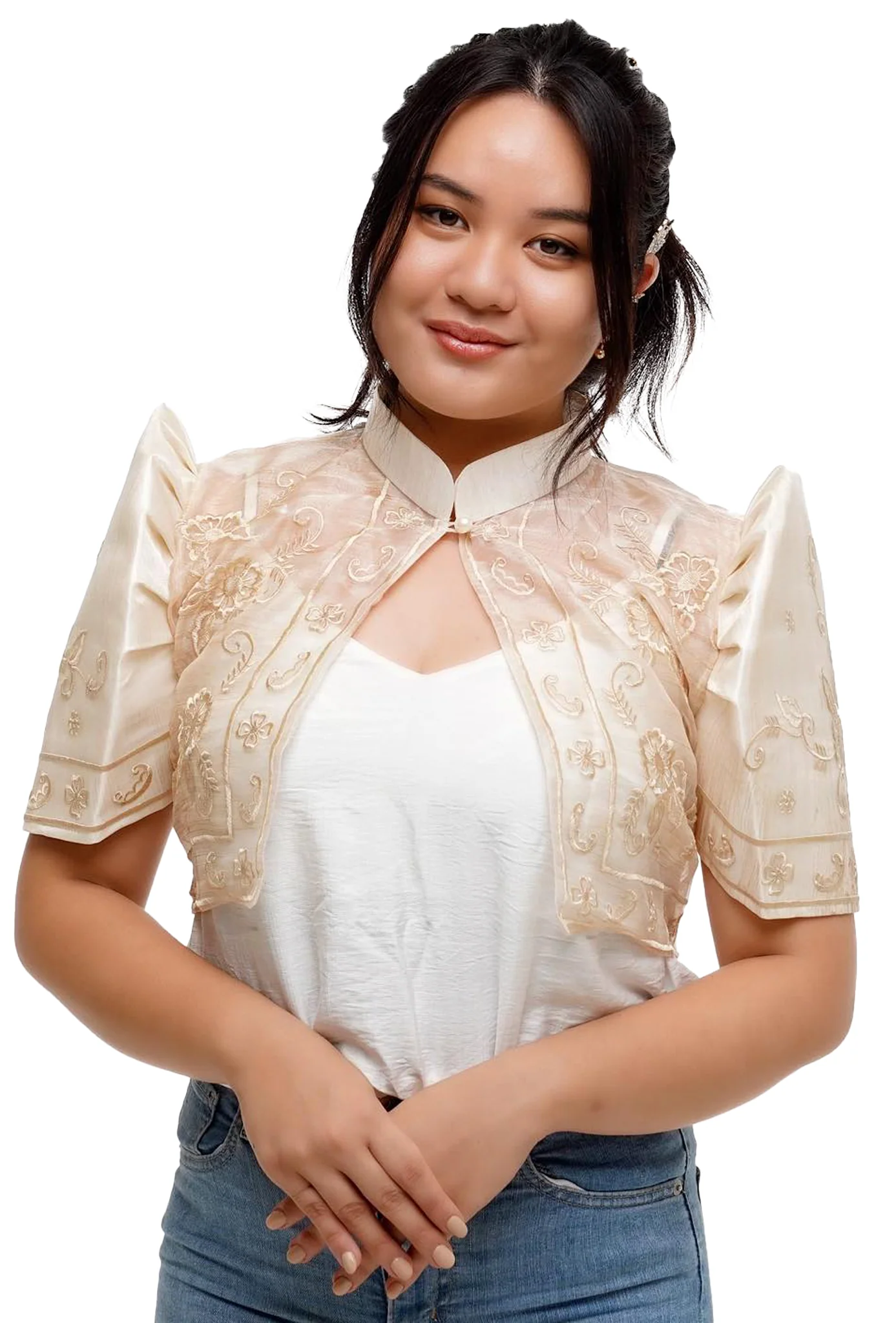 Organza Classic Premium Filipiniana Bolero - LJM004 - Image 4