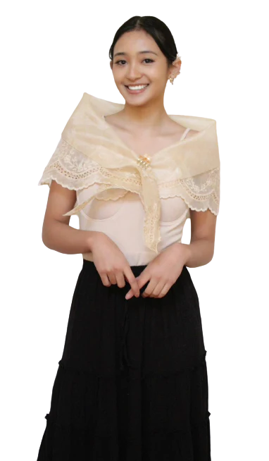 Organza Elegant Filipiniana Alampay  - Marie - MRA01 - Image 5