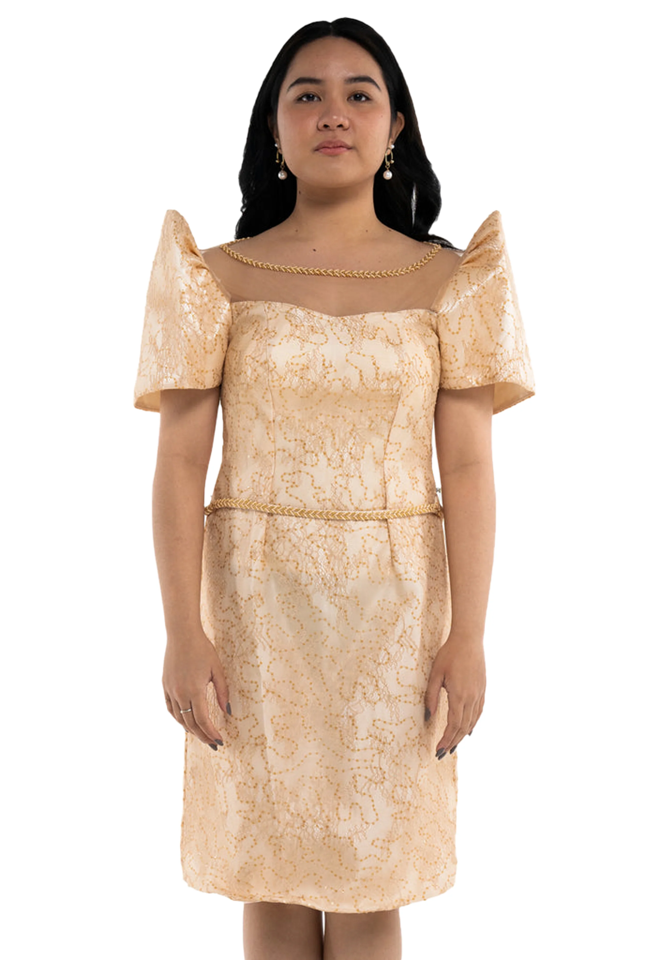 Pinya Modern Filipiniana Cocktail Dress - Princess - MR4 - Image 3
