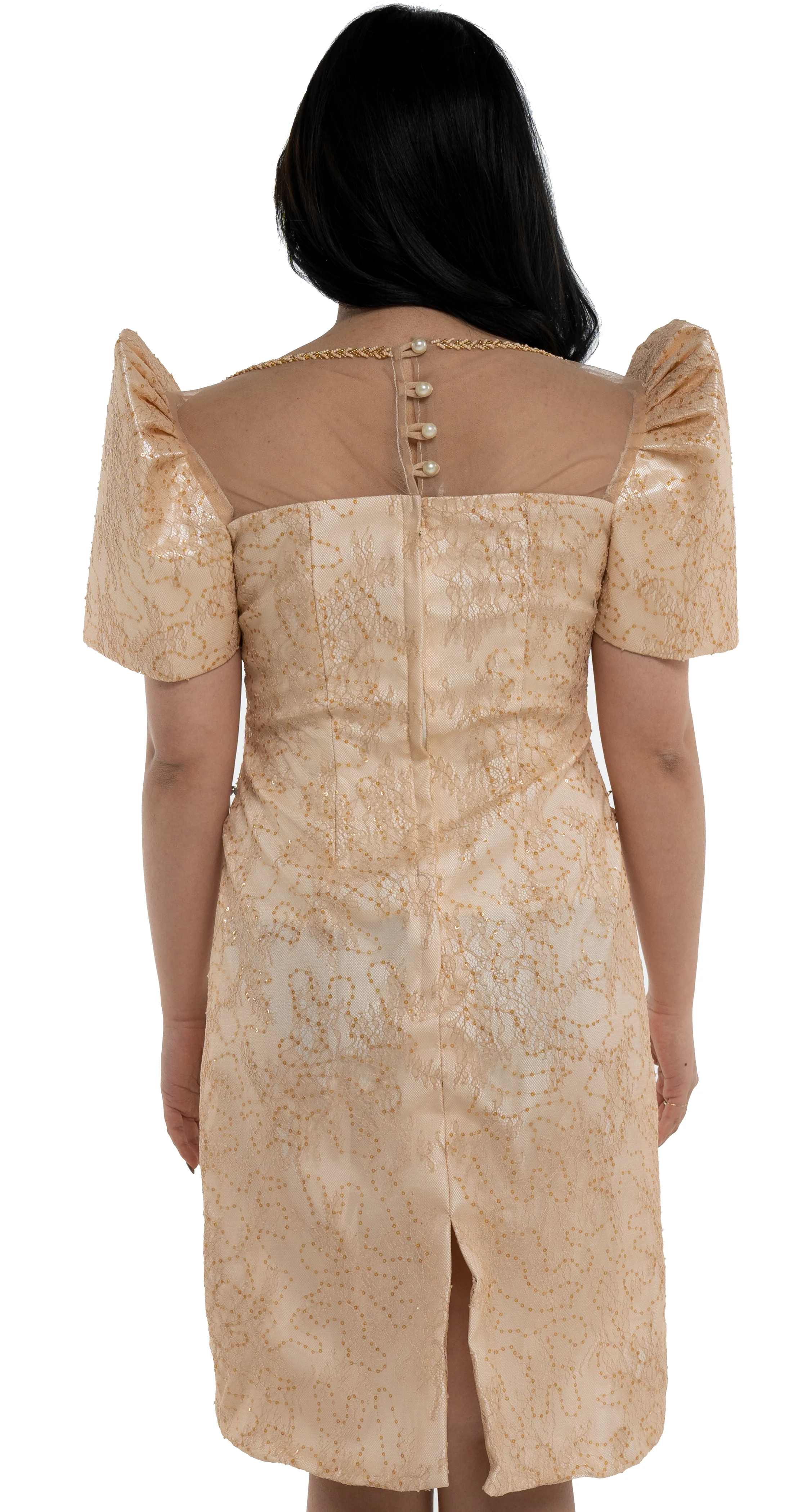 Pinya Modern Filipiniana Cocktail Dress - Princess - MR4 - Image 5