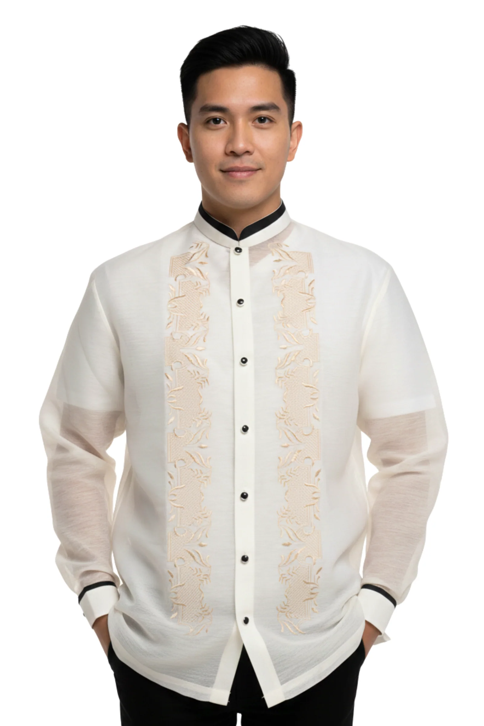 Jusi Cultural Chinese Collar Barong Tagalog  - Lawrence - JS90 - Image 3