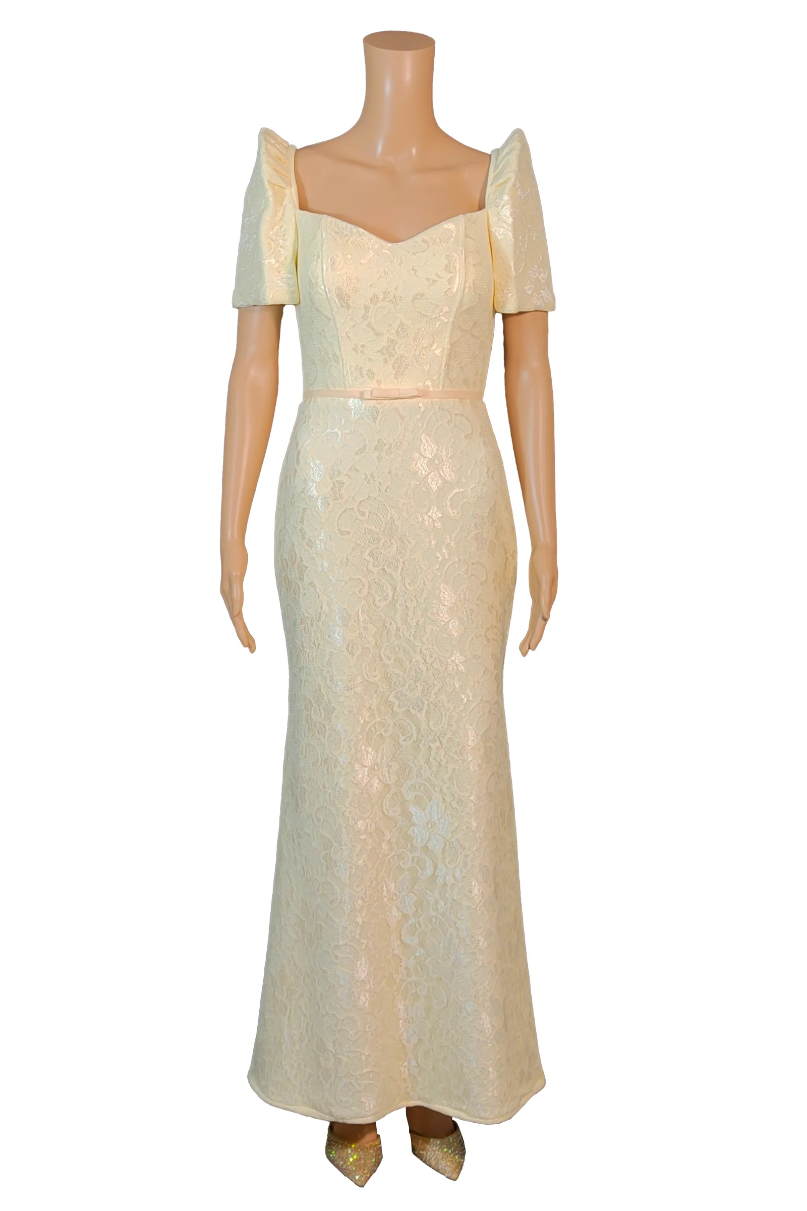 Elegant Ivory Filipiniana Gown - Vanna - JN70 - Image 3