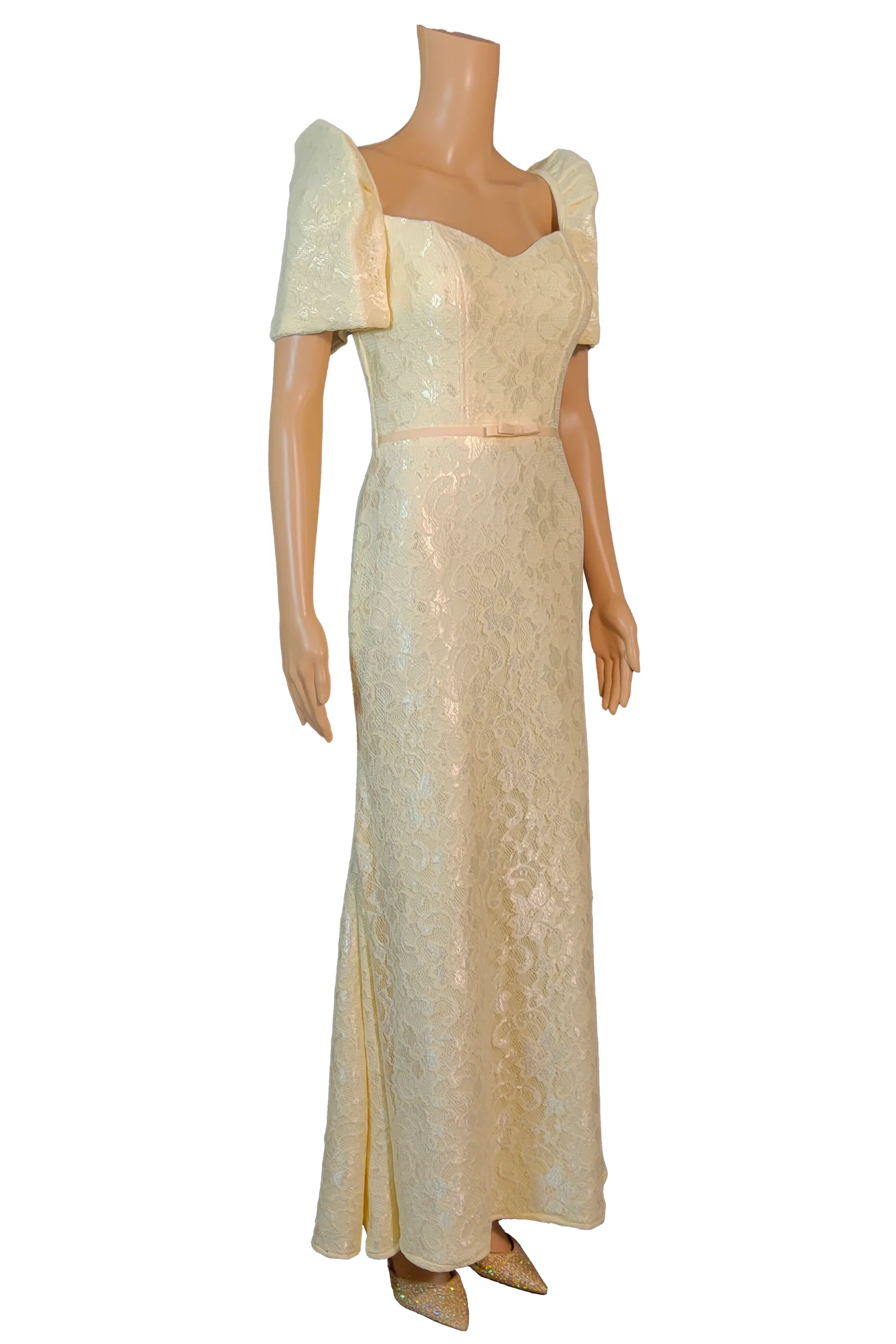Elegant Ivory Filipiniana Gown - Vanna - JN70 - Image 4