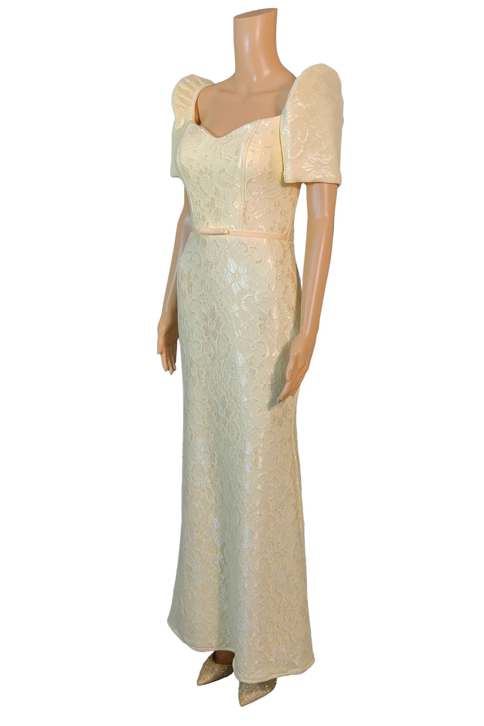 Elegant Ivory Filipiniana Gown - Vanna - JN70 - Image 5