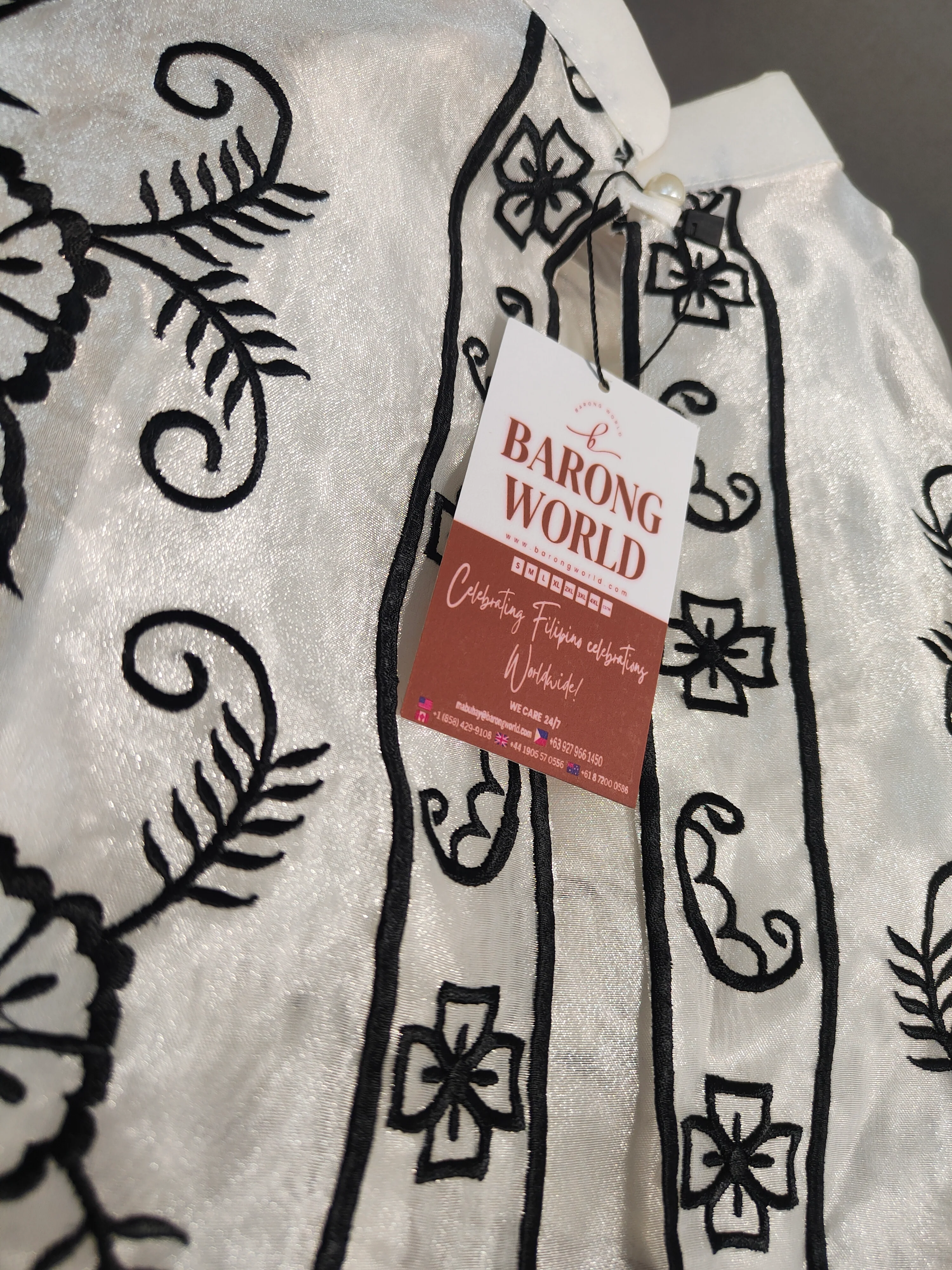 Organza Premium Embroidered  Modern Filipiniana Bolero - LJM003 - Image 4