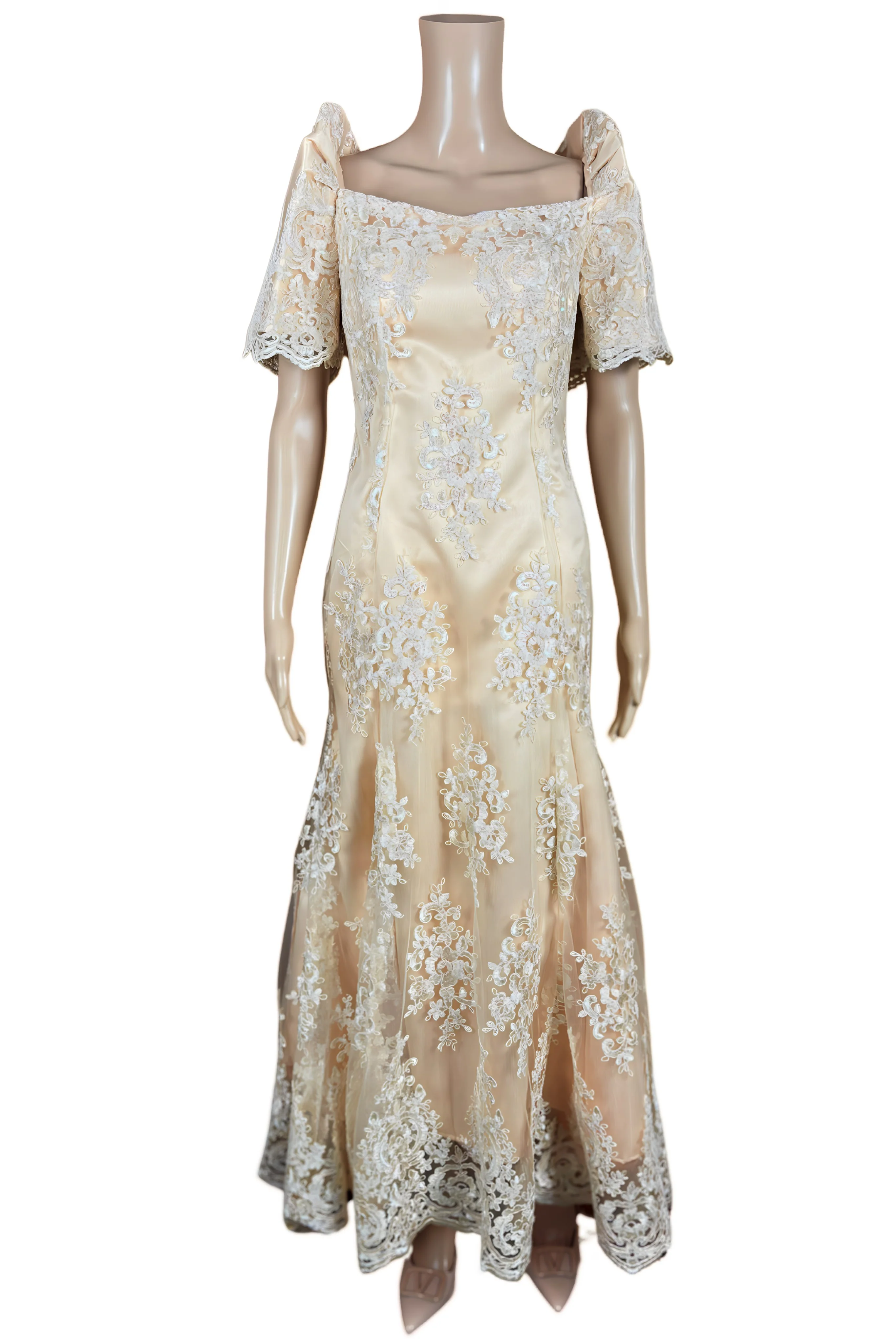 Filipiniana Lace Gown with Sequence Bids - Reina - JB114 - Image 3