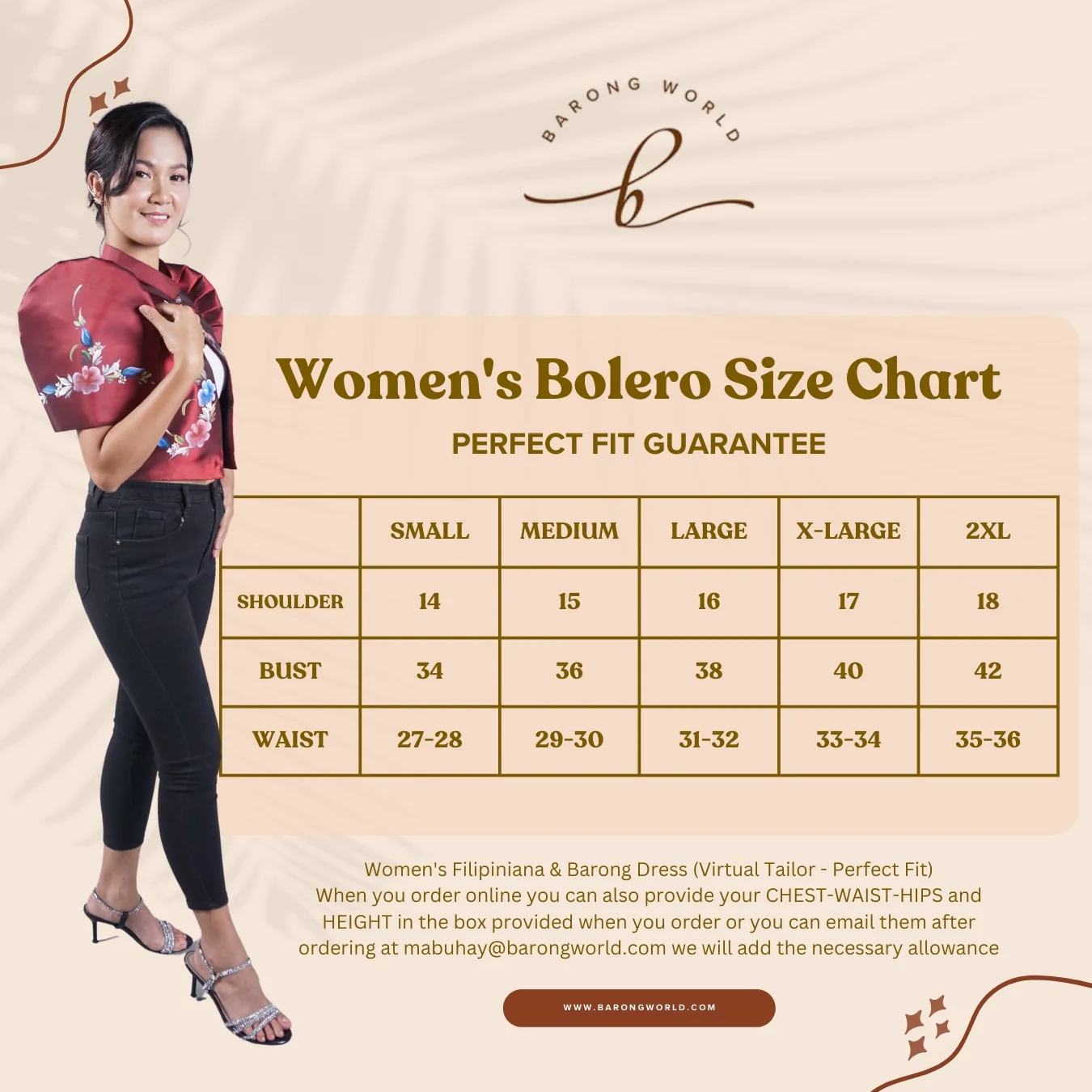 Organza Beige Modern Filipiniana Bolero - JK06 - Image 5