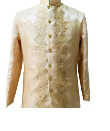 Golden Premium Barong Tagalog Coat - Piolo - JS7 - Image 5