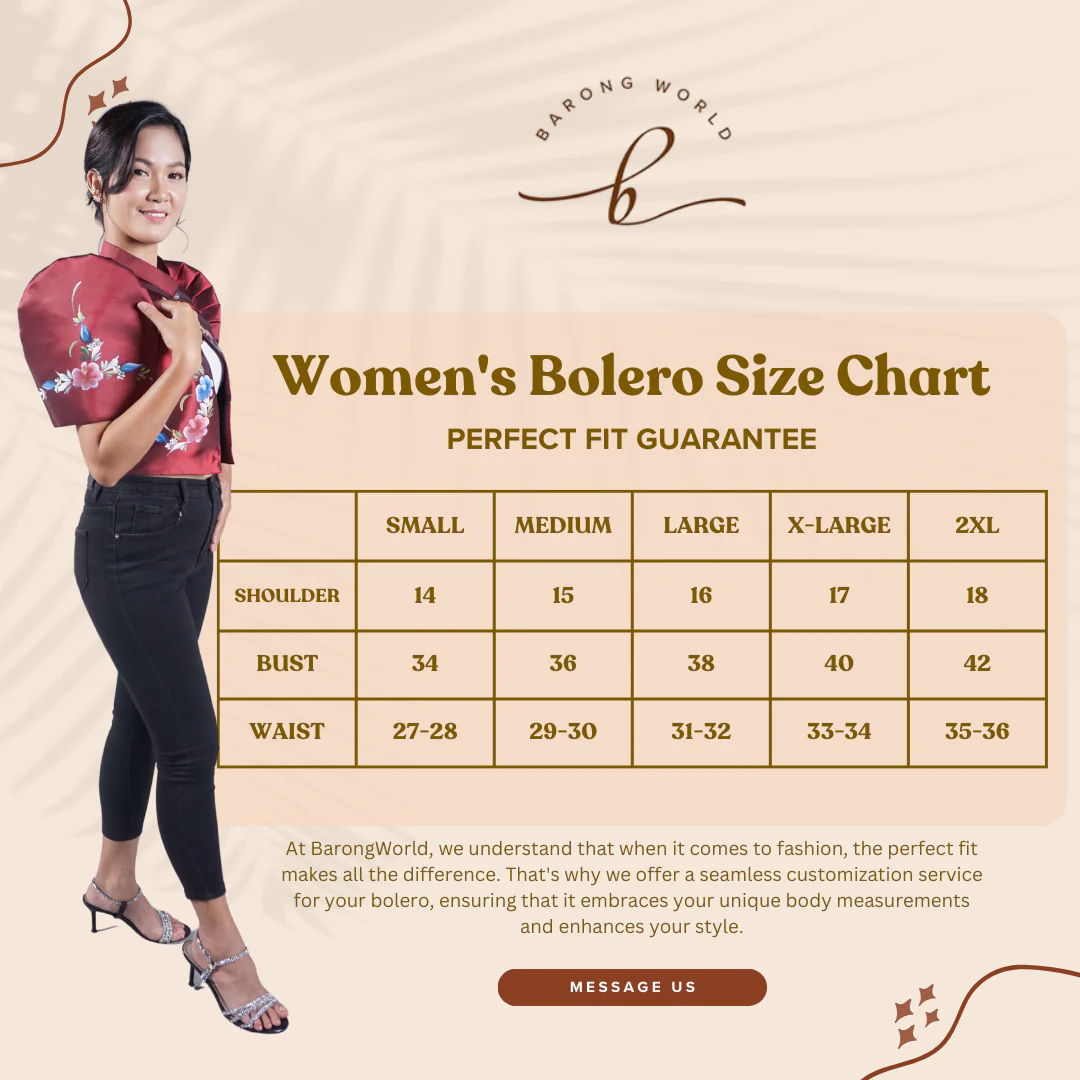 Pina Jusilyn Ivory Premium Filipiniana Bolero - Irish - JK53 - Image 4