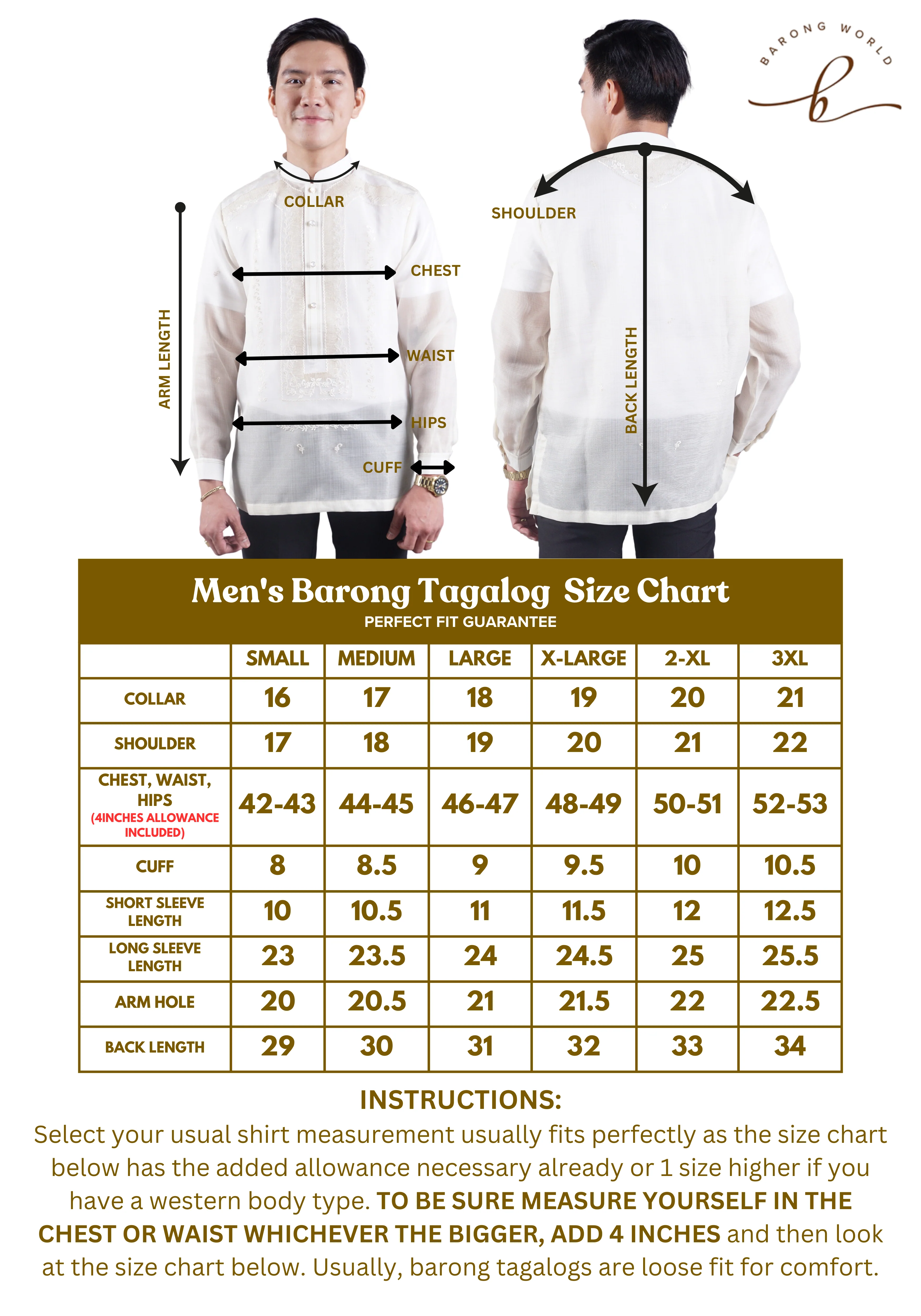 Pina Cocoon Chinese Collar Premium Barong Tagalog  - Marco - JV99 - Image 3
