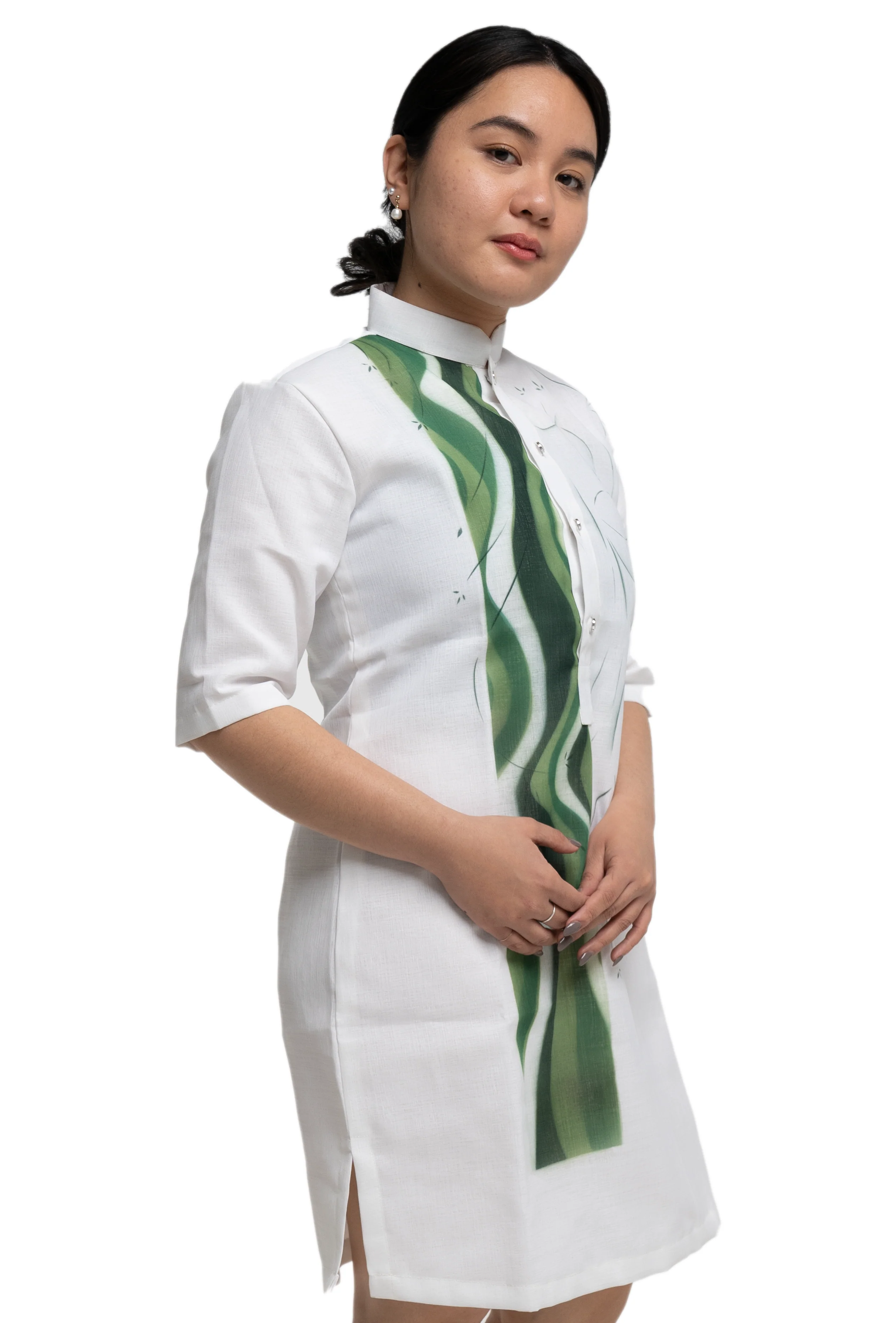 Jusi Barong Dress Cultural Green - Ella - JF08 - Image 4