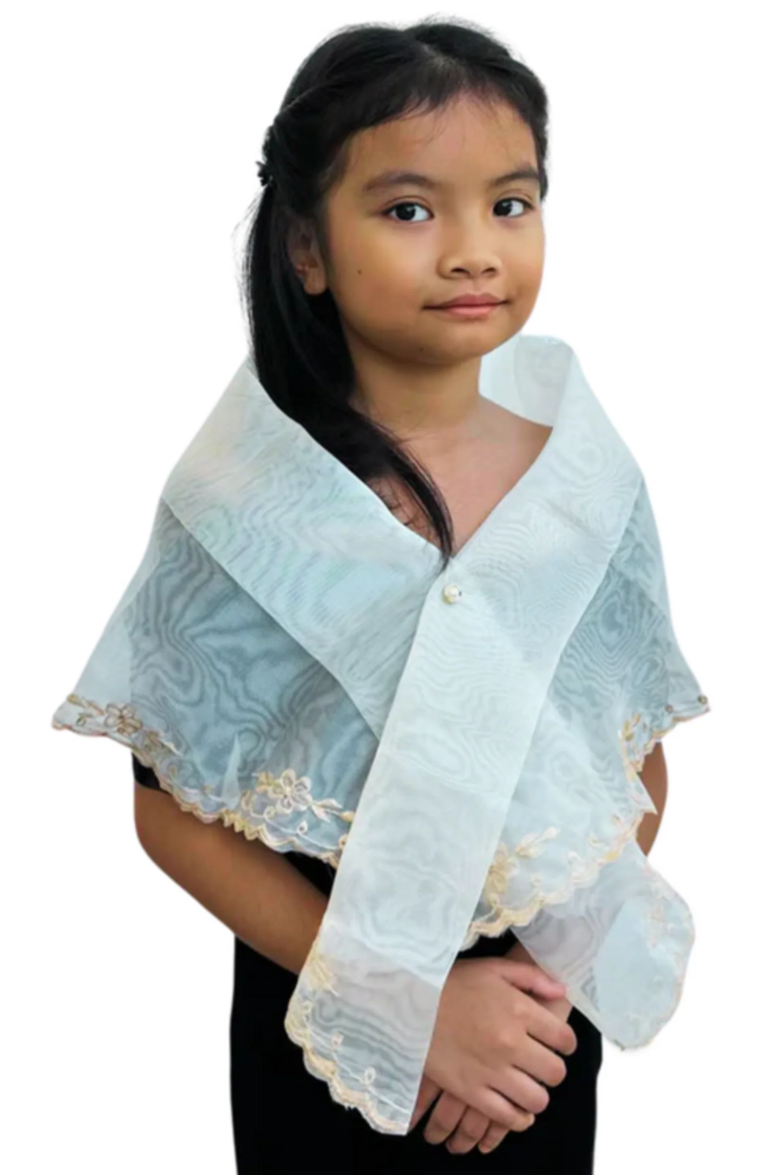 Premium Organza Girls Filipiniana Alampay - Natalie -  LZ001 - Image 3
