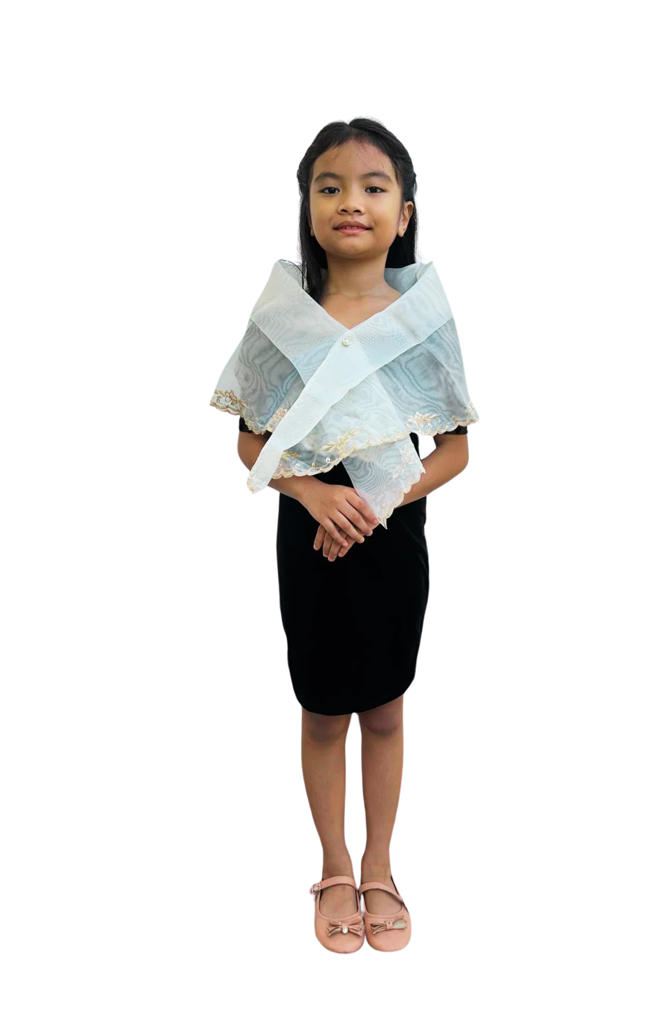Premium Organza Girls Filipiniana Alampay - Natalie -  LZ001 - Image 4