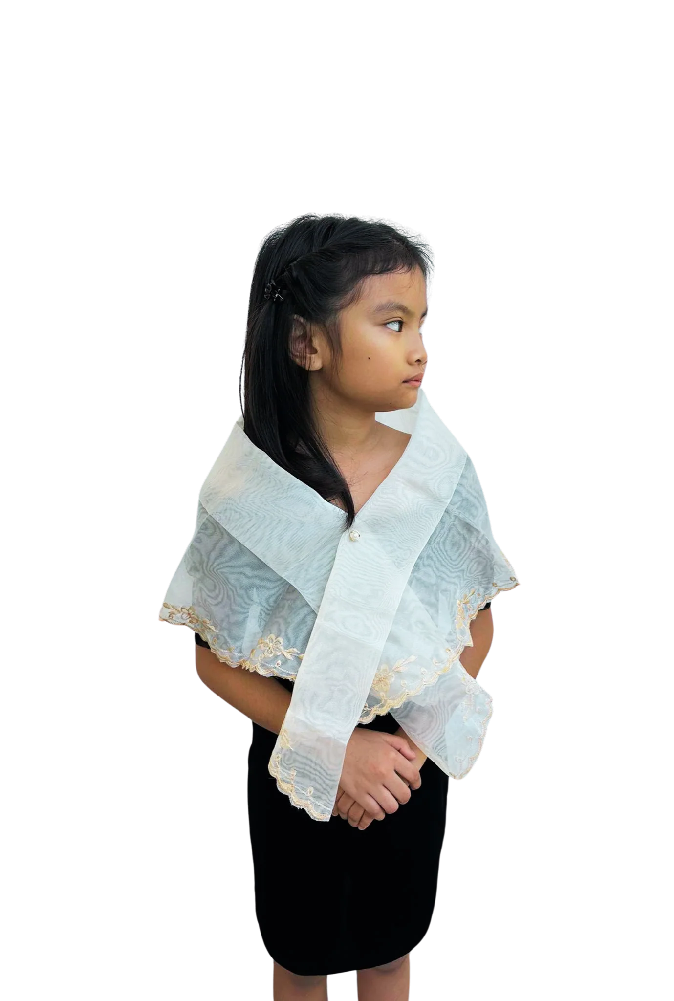 Premium Organza Girls Filipiniana Alampay - Natalie -  LZ001 - Image 5