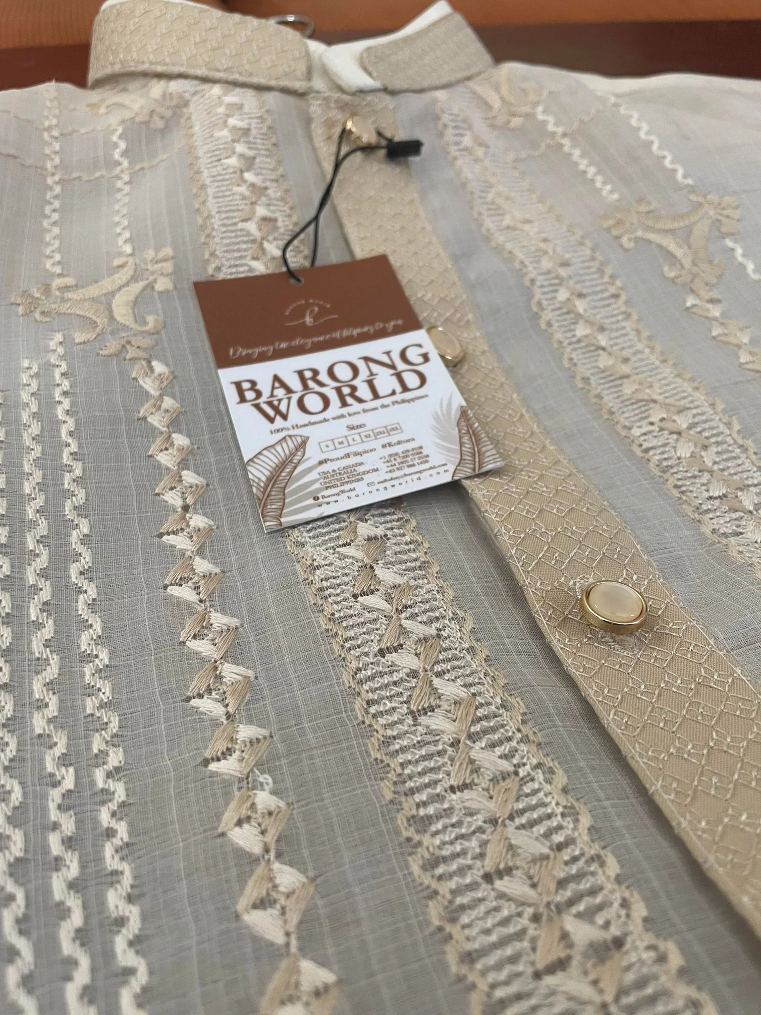 Cocoon Classic Premium Barong Tagalog Full Open - Joshua - JV401 - Image 4